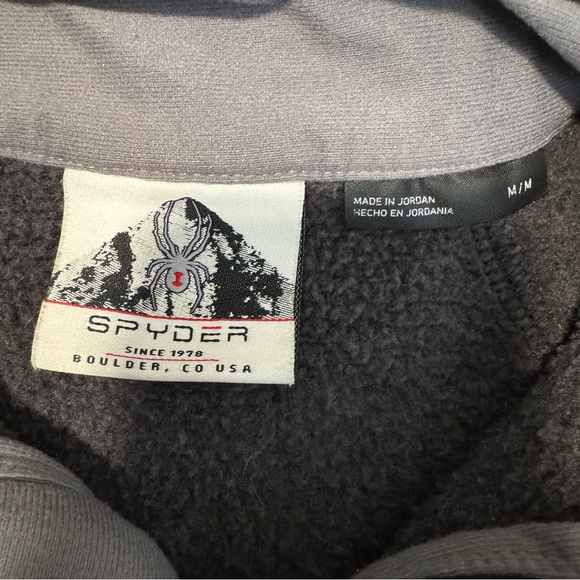 Spyder Sweater Jacket Full Zip Gray Black Medium - Picture 5 of 9